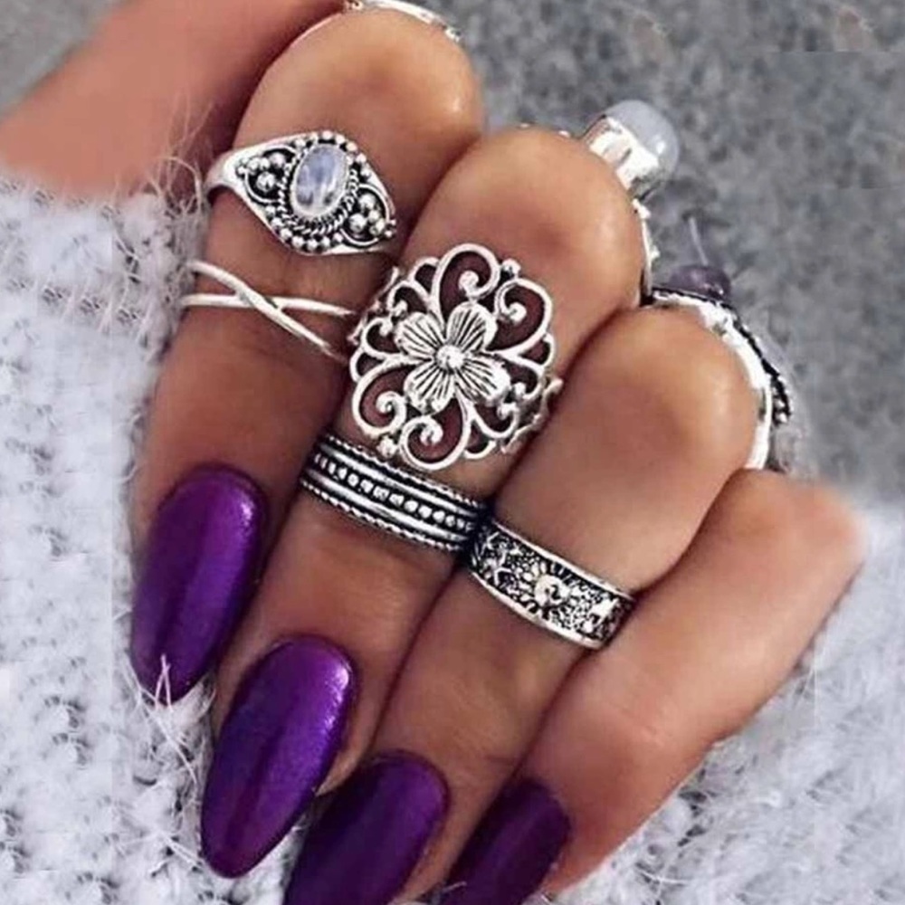 5 Piece Midi Ring Set
